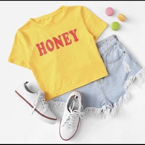 Cropped Yellow Honey T-shirt